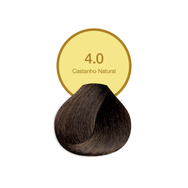 Coloração Creme Permanente Crono Acquaflora 4.0 Castanho Natural 60 g