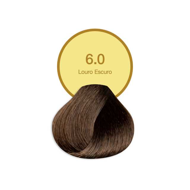 Coloração Creme Permanente Crono Acquaflora 6.0 Louro Escuro 60 g