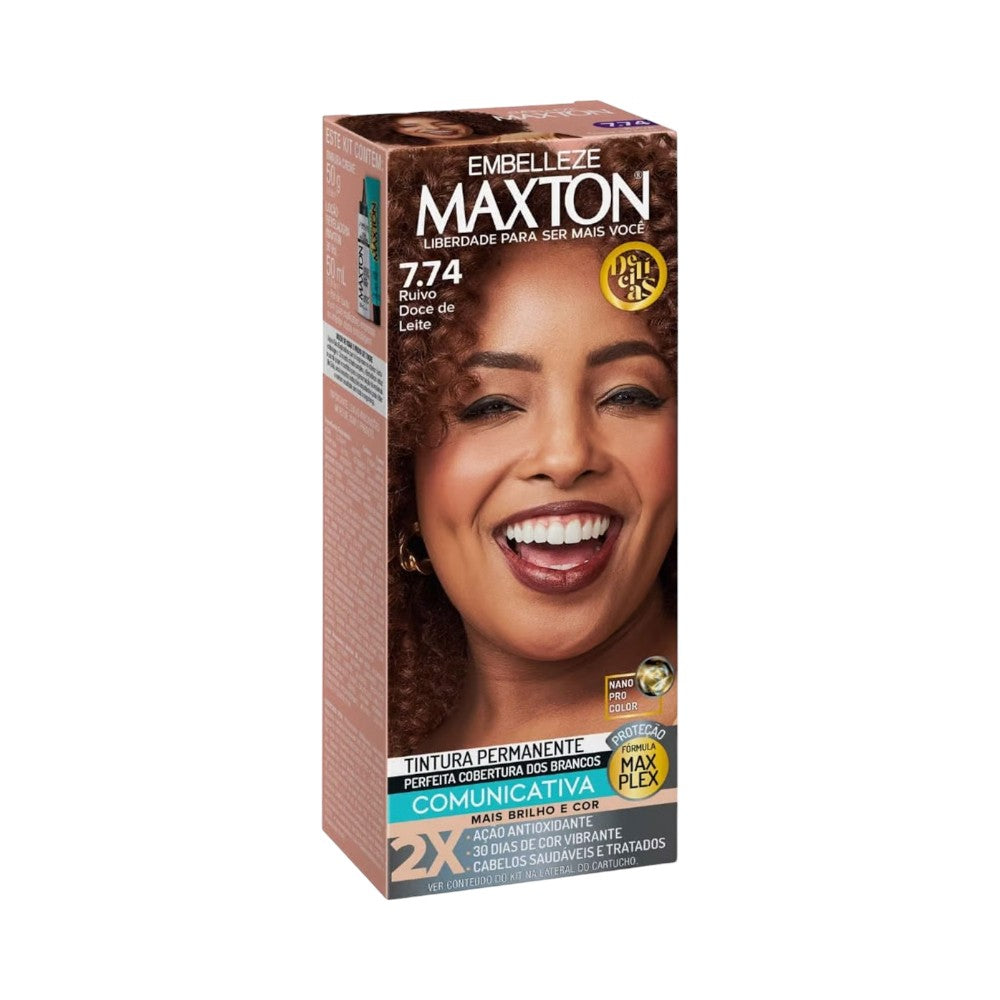 Coloração Embelleze Maxton 7.74 Ruivo Doce de Leite