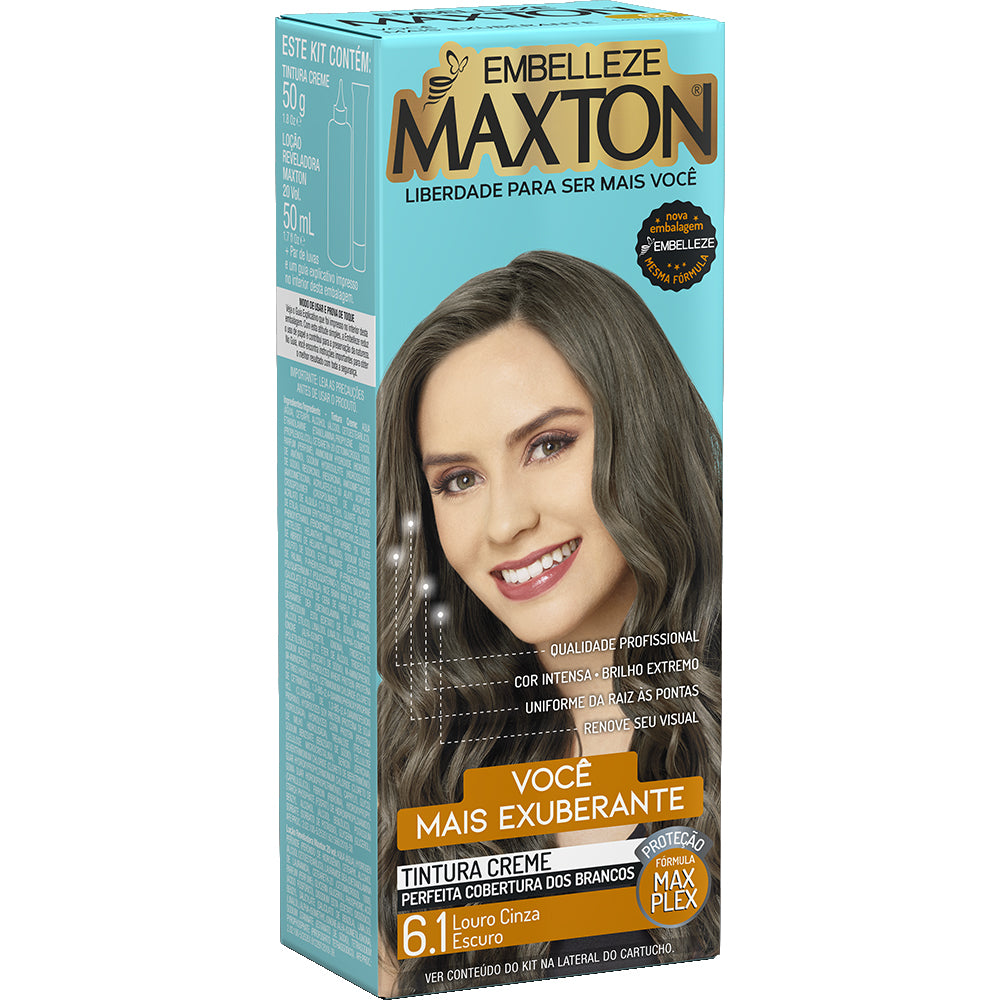 Coloração Embelleze Maxton Louro Cinza Escuro 6.1