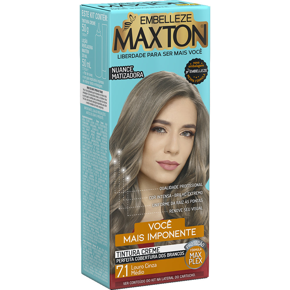 Coloração Embelleze Maxton Louro Cinza Médio 7.1