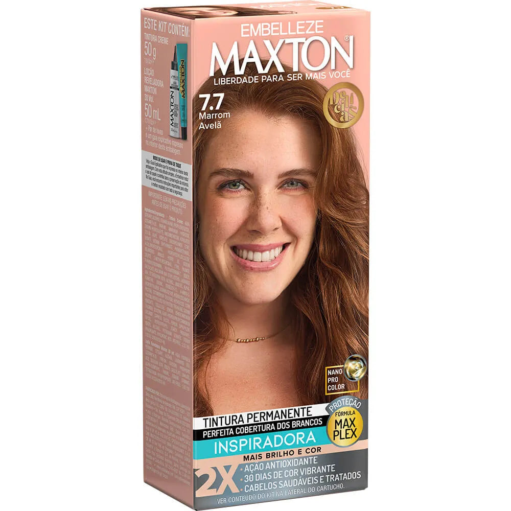 Coloração Embelleze Maxton 7.7 Marrom Avelã
