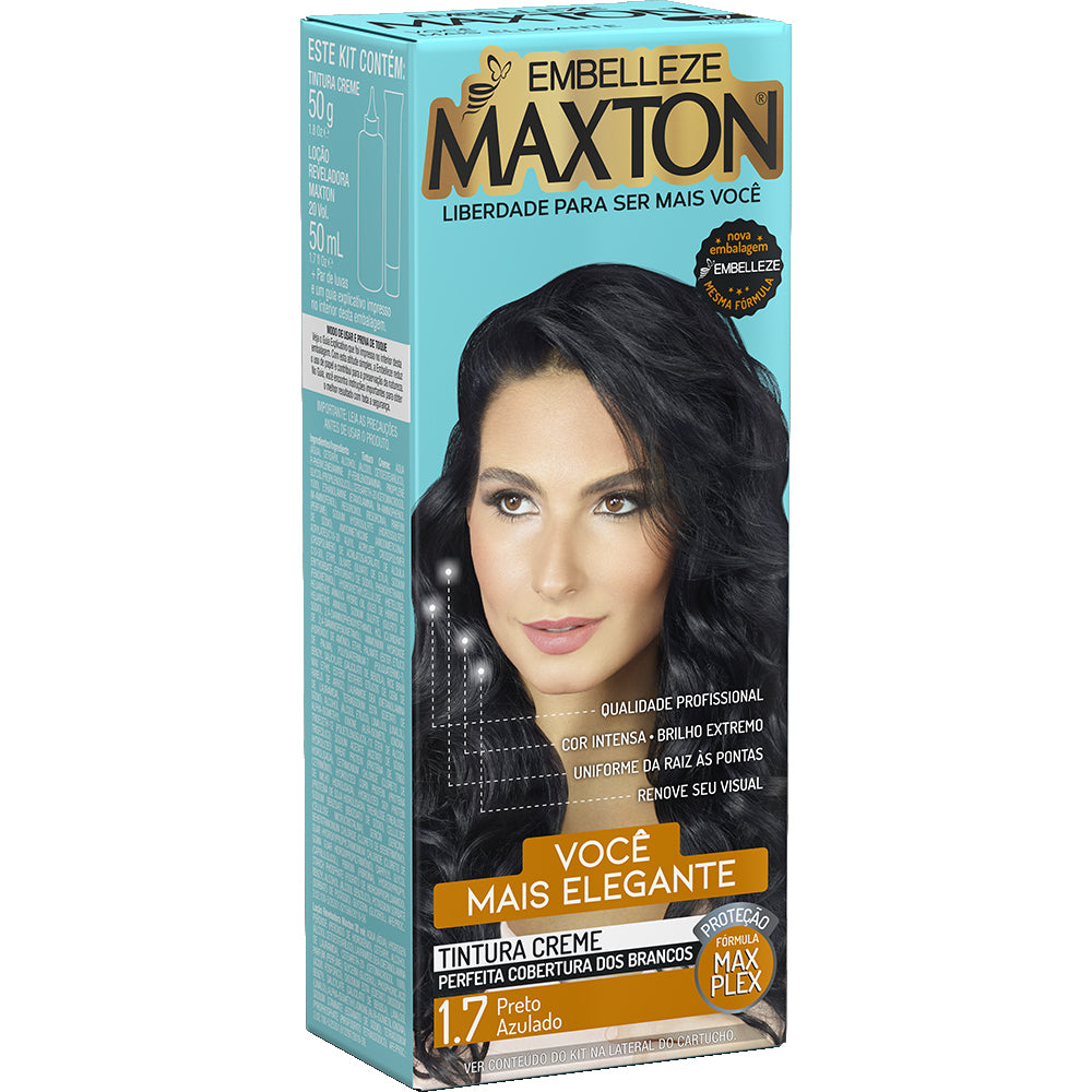 Coloração Embelleze Maxton Preto Azulado 1.7
