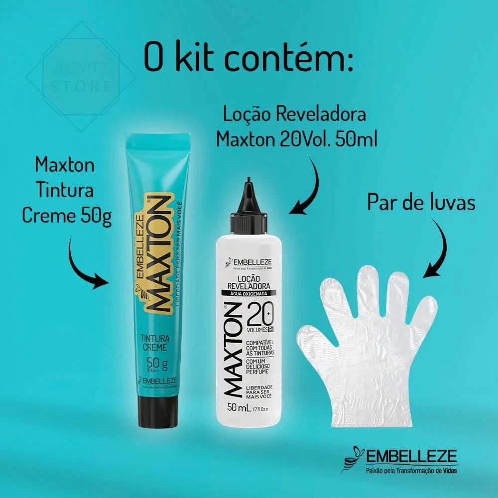 Coloração Embelleze Maxton Preto Azulado 1.7