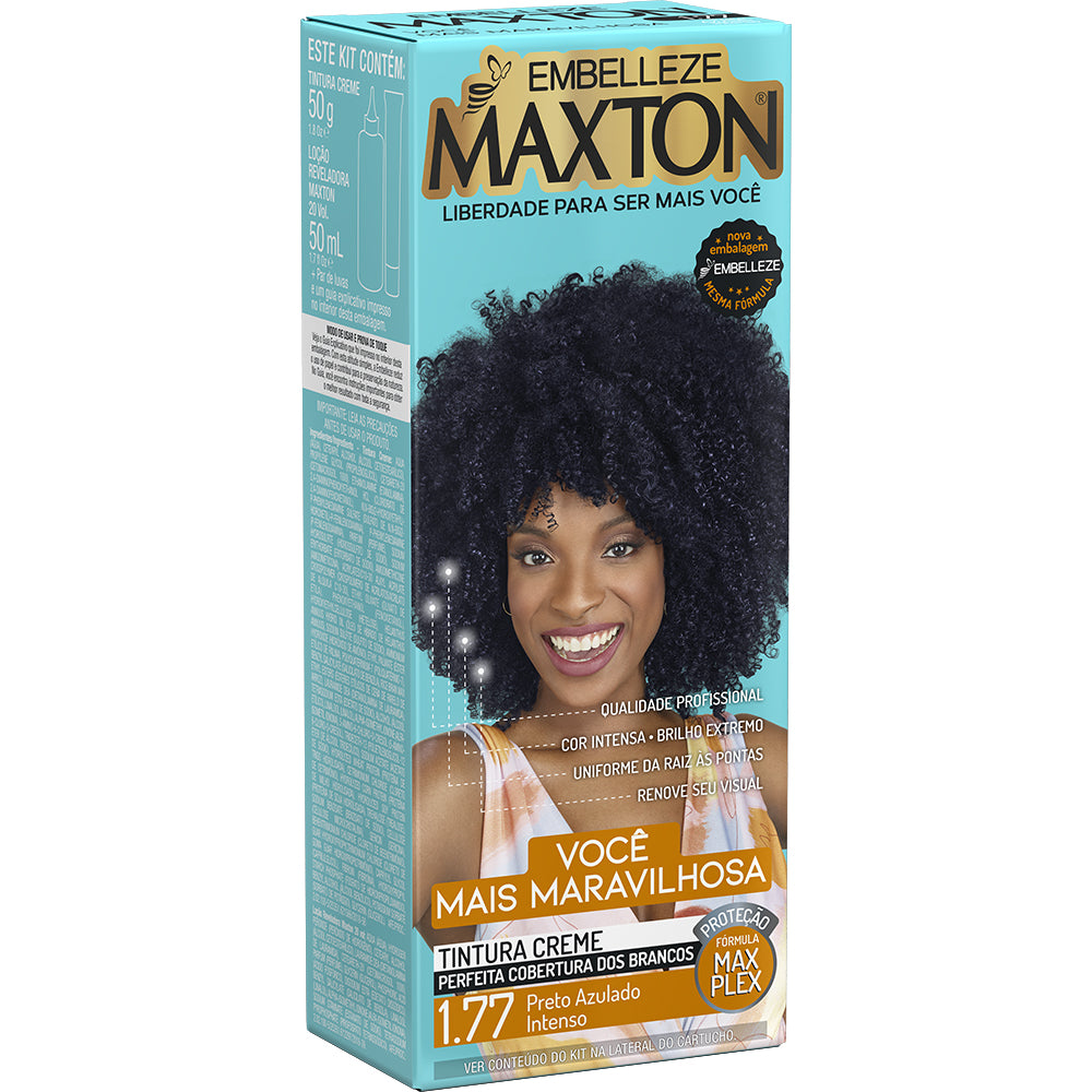 Coloração Embelleze Maxton Preto Azulado Intenso 1.77