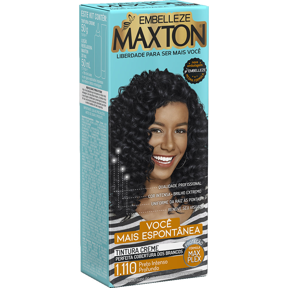 Coloração Embelleze Maxton Preto Intenso Profundo 1.110