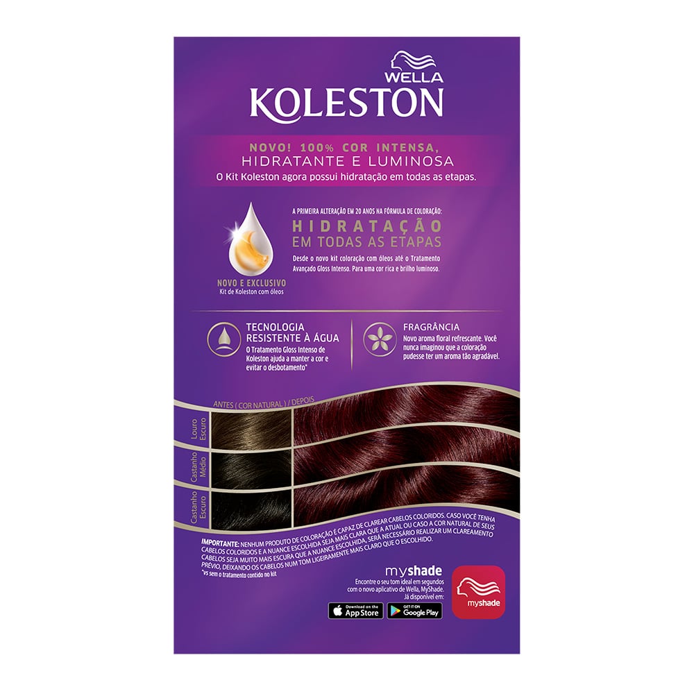 Coloração Koleston Kit Borgonha 46