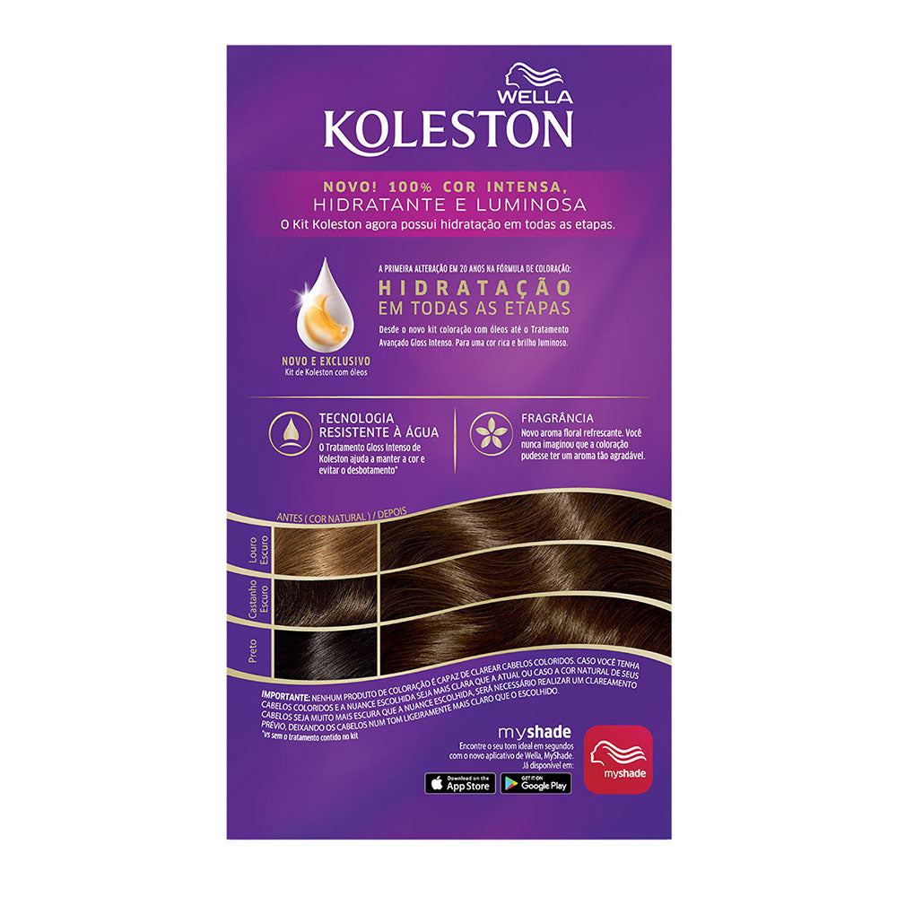 Coloração Koleston Kit Castanho Médio 40