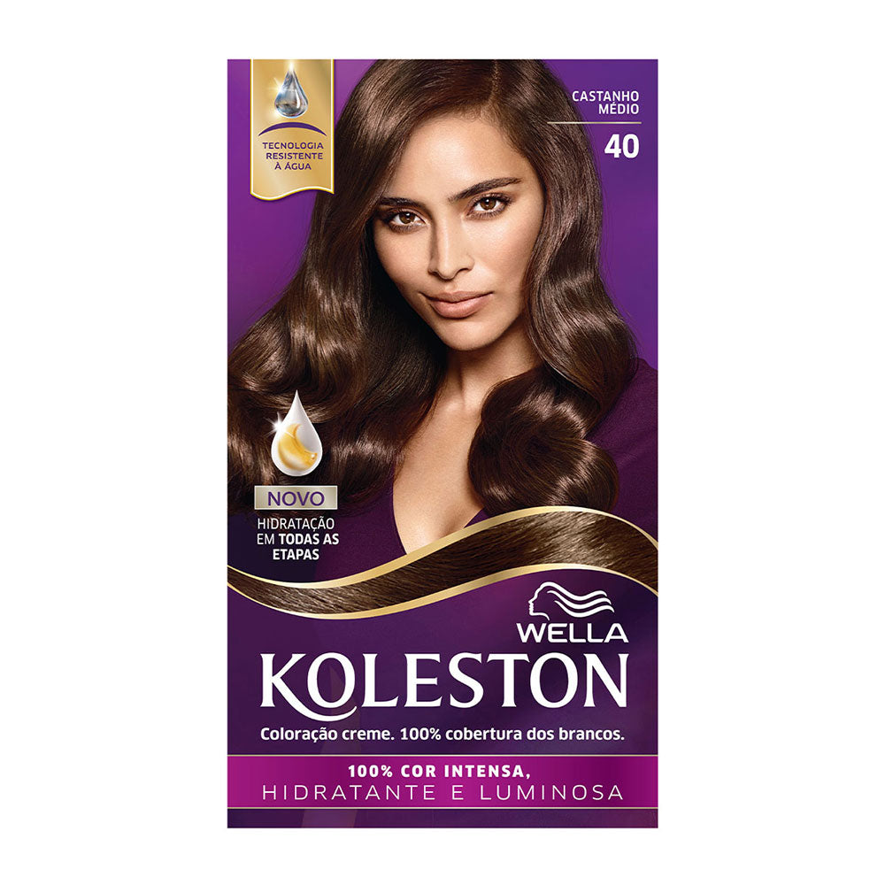 Coloração Koleston Kit Castanho Médio 40