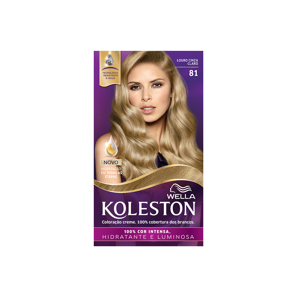 Coloração Koleston Kit Louro Cinza Claro 81