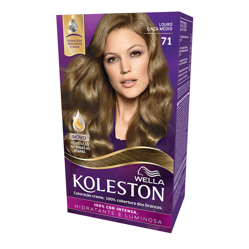 Coloração Koleston Kit Louro Cinza Médio 71