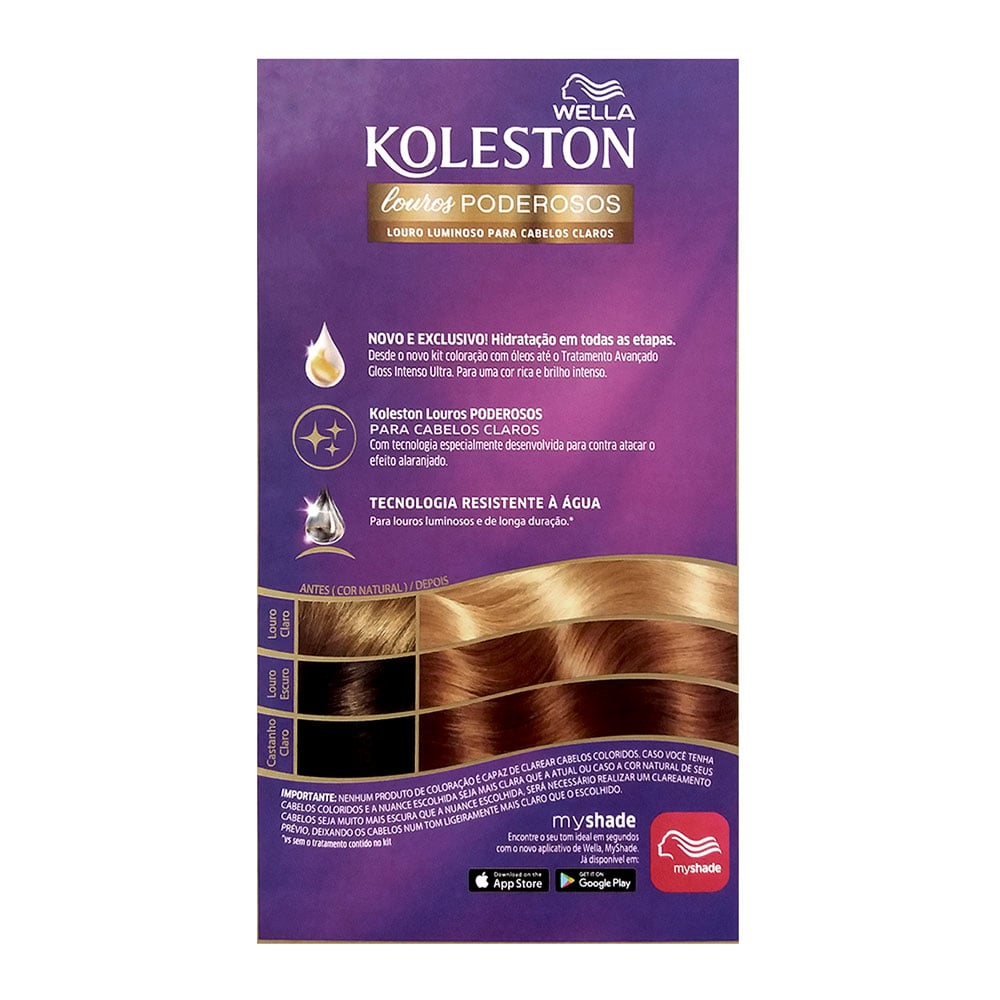 Coloração Koleston Kit Louro Claríssimo Acinzentado 121