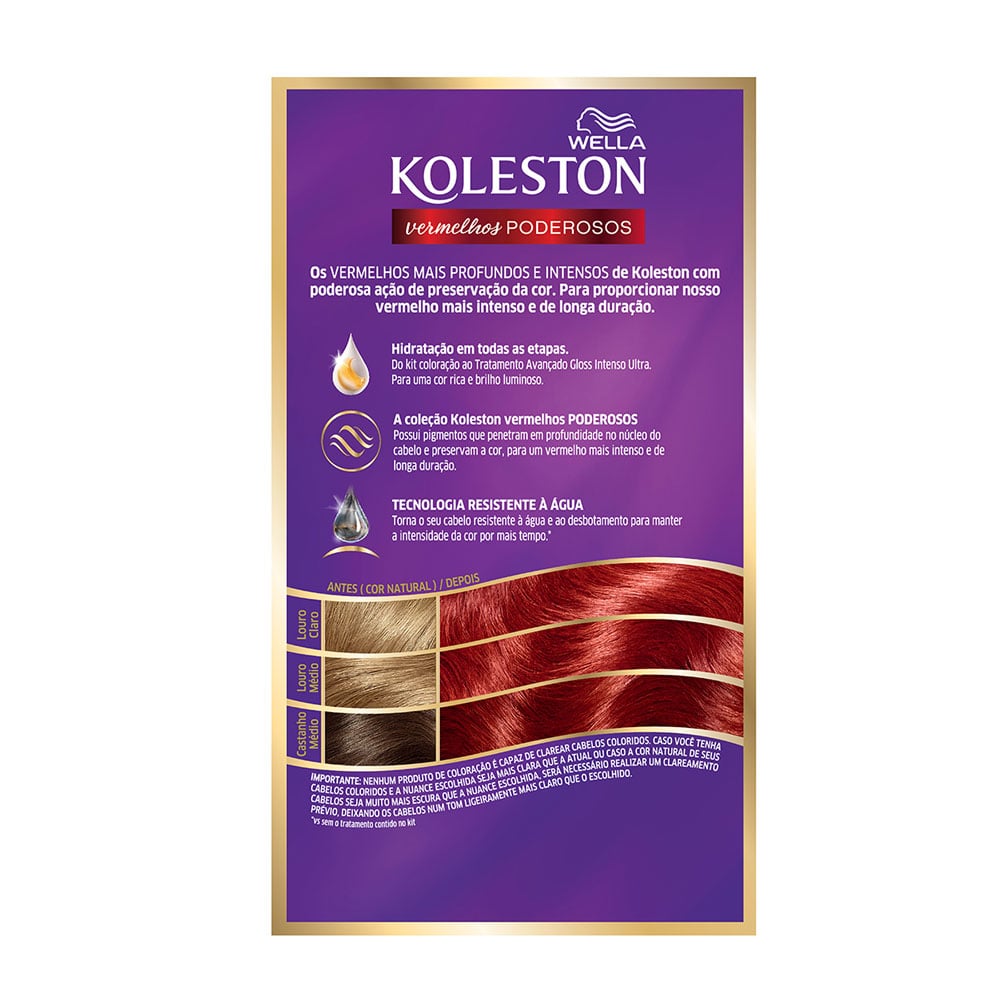 Coloração Koleston Kit Vermelho Super Intenso 7744