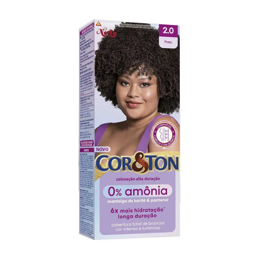 Coloração Niely Cor & Ton Sem Amônia 2.0 Preto