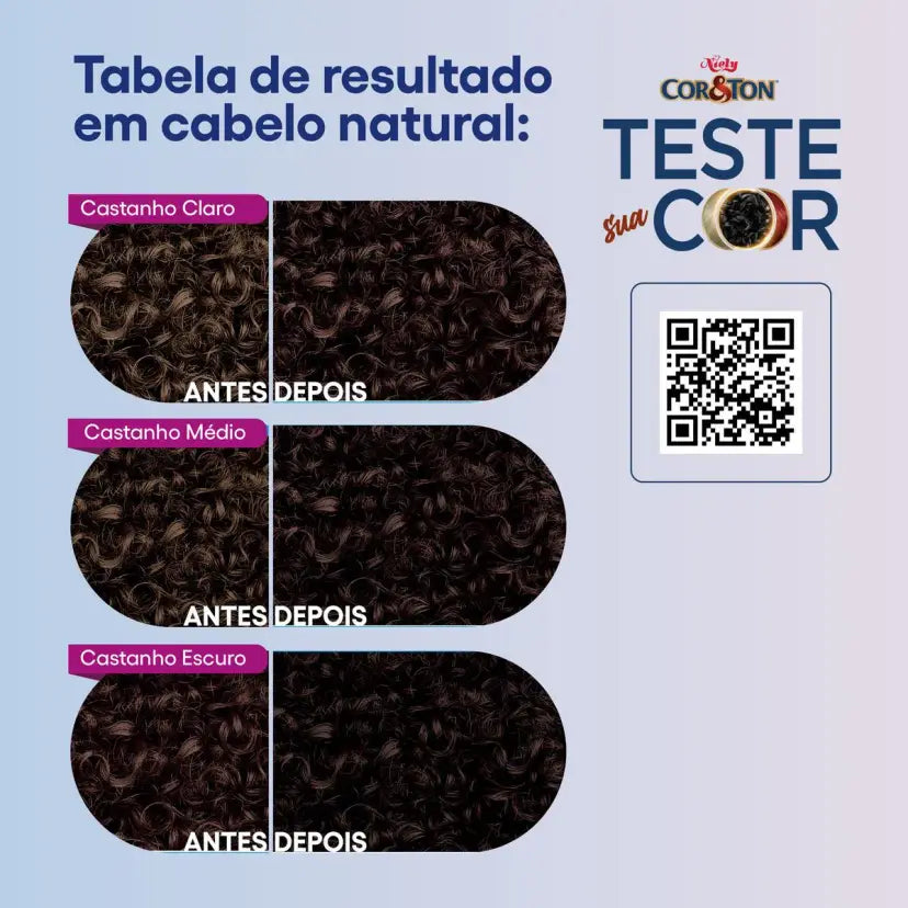 Coloração Niely Cor & Ton Sem Amônia 3.0 Castanho Escuro