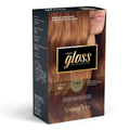 Coloração Permanente Acquaflora Kit Hidra Gloss Louro Natural Acobreado Dourado 7.43