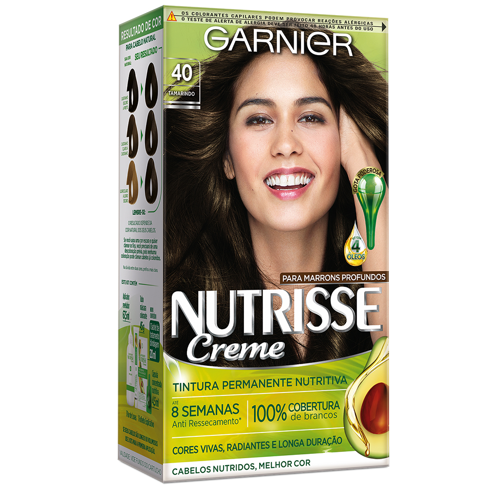 Coloração Permanente Garnier Nutrisse Kit Tamarindo 40