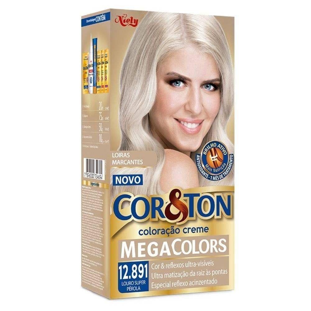Coloração Permanente Niely Cor&Ton Kit Louro Super Pérola 12.891