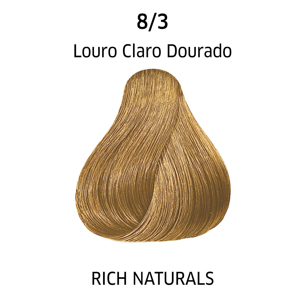 Coloração Wella Professionals Color Perfect Louro Claro Dourado 8/3
