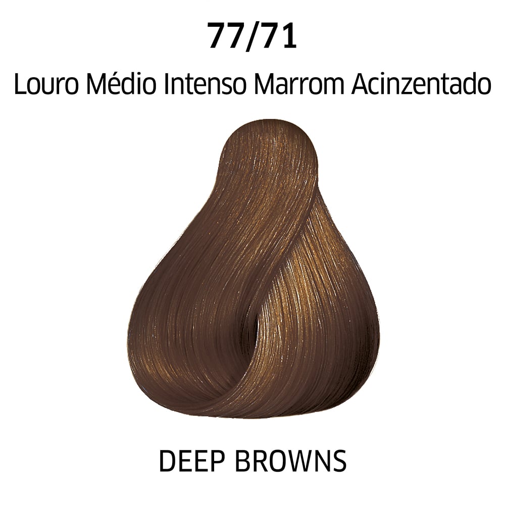 Coloração Wella Professionals Color Perfect Louro Médio Intenso Marrom Acinzentado 77/71