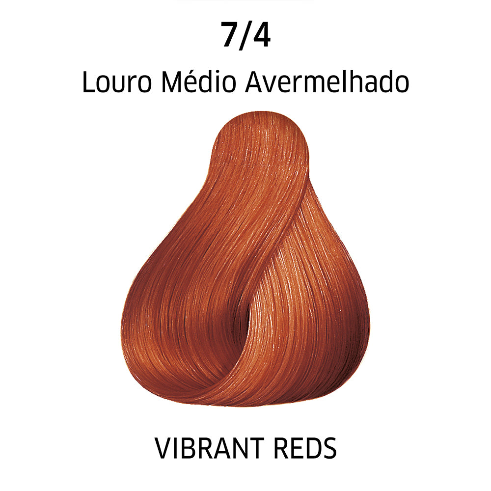 Coloração Wella Professionals Color Perfect Louro Médio Avermelhado 7/4