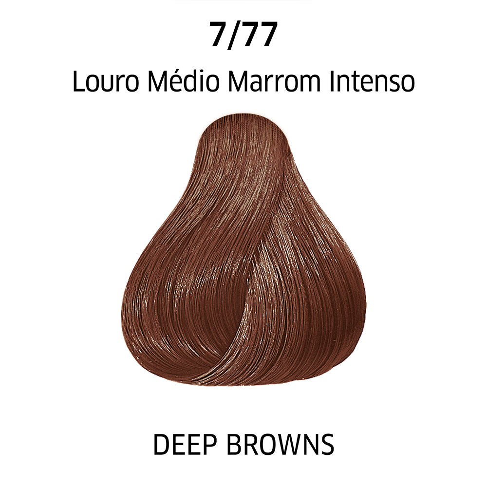 Coloração Wella Professionals Color Perfect Louro Médio Marrom Intenso 7/77