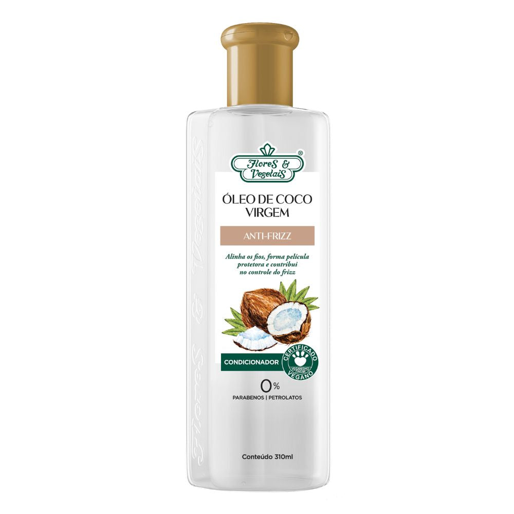 Condicionador Flores & Vegetais Antifrizz Óleo de Coco Virgem 310ml
