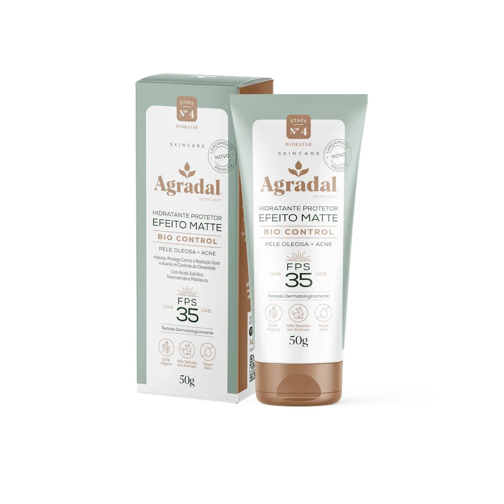 Hidratante Protetor Facial Agradal Efeito Matte FPS 35 Bio Control 50g