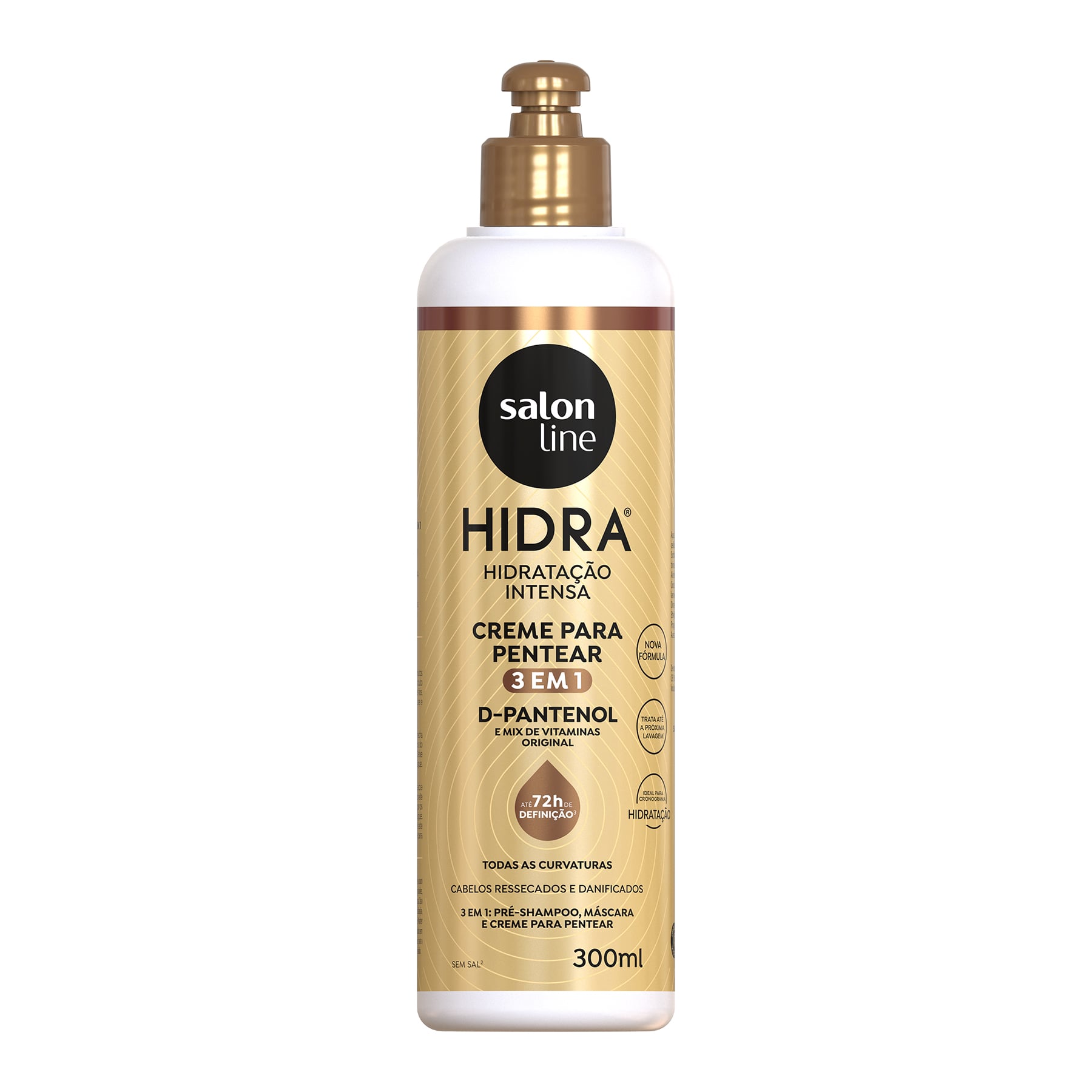 Creme para Pentear Salon Line Hidra 3 em 1 D-Pantenol 300ml