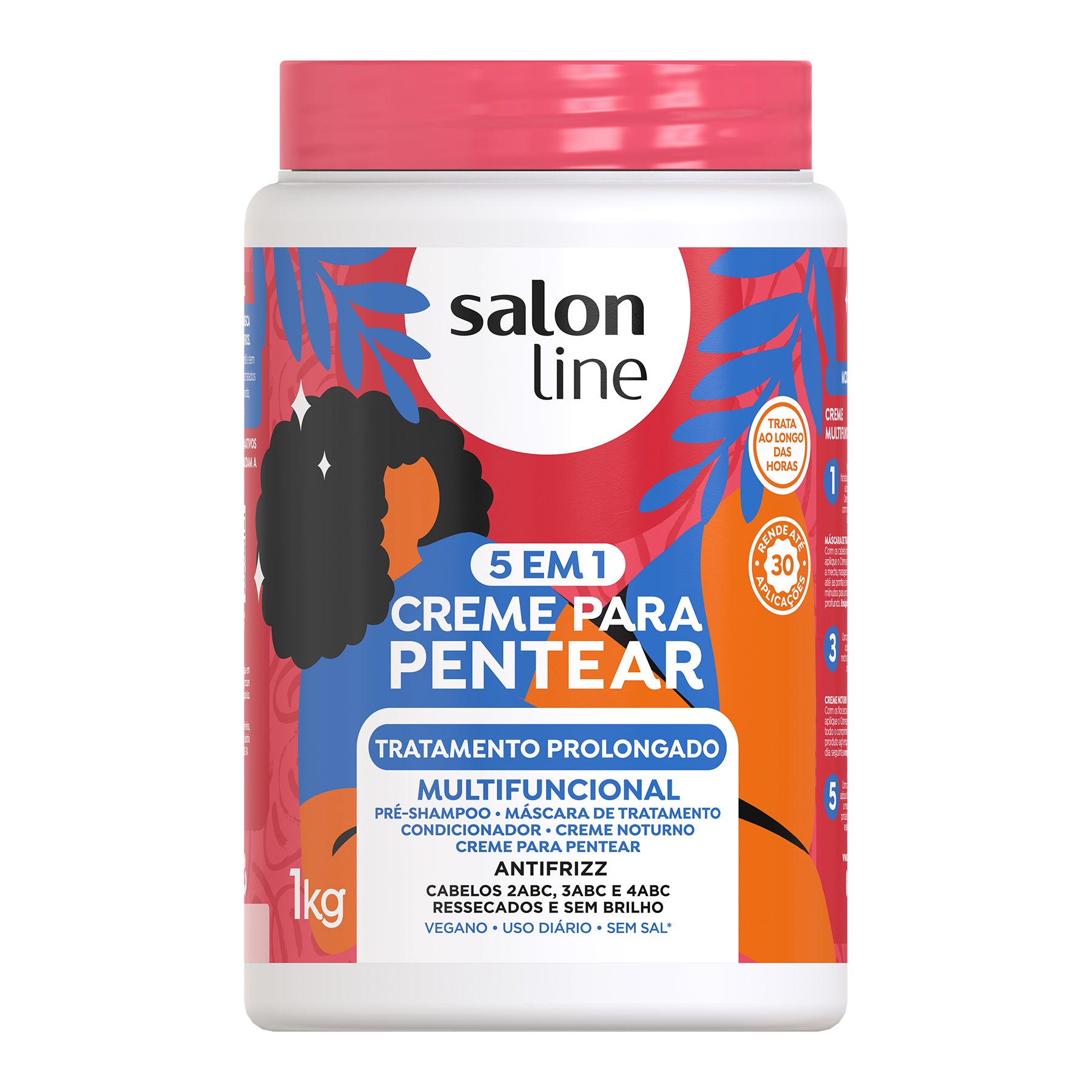 Creme para Pentear Salon Line Condicionador 5 em 1 Tratamento Prolongado 1kg