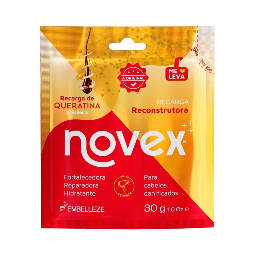 Refil de Creme de Tratamento Novex Recarga de Queratina 30 g