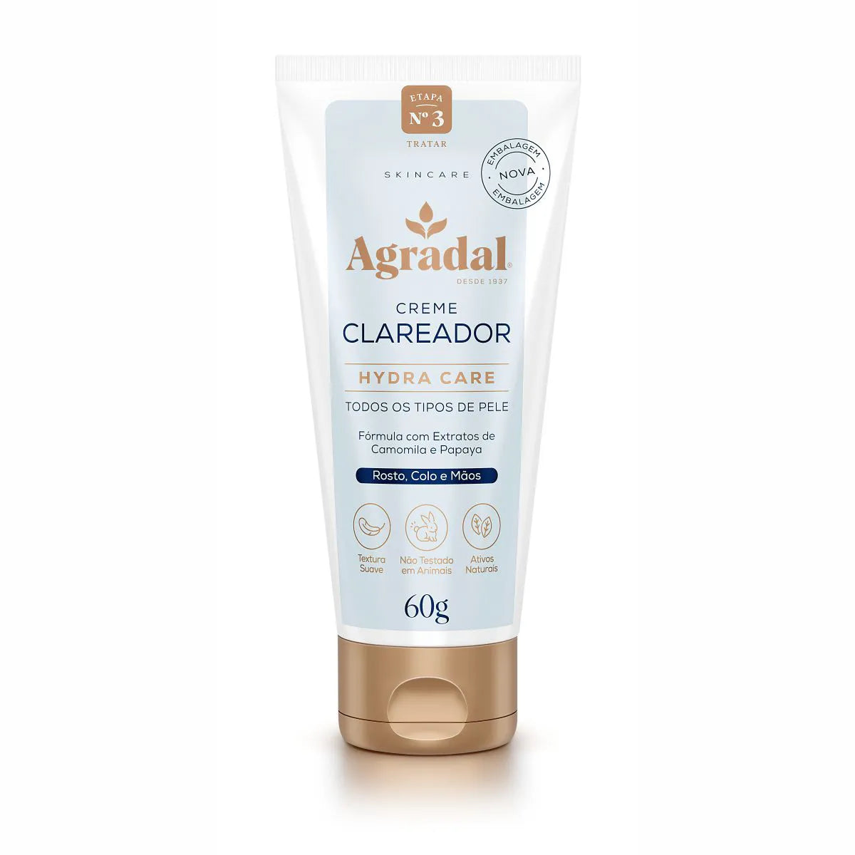 Creme Clareador Facial Agradal Hydra Care 60g