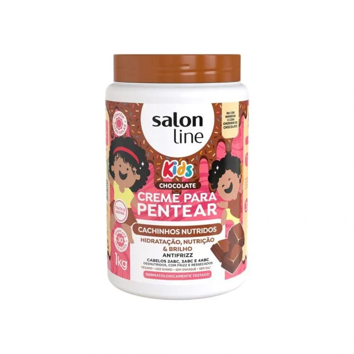 Creme para Pentear Salon Line Kids Chocolate Cachinhos Nutridos 1kg