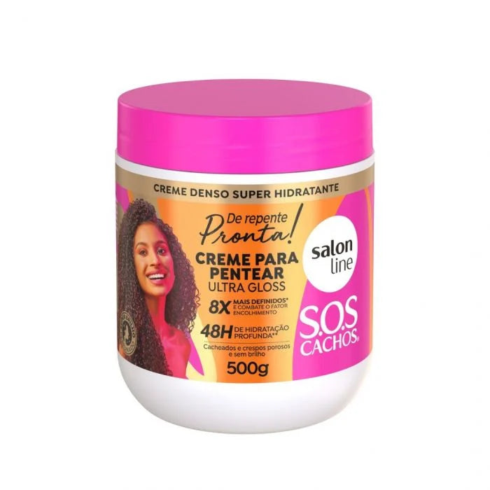Creme para Pentear Salon Line SOS Ultra Gloss De Repente Pronta 500g
