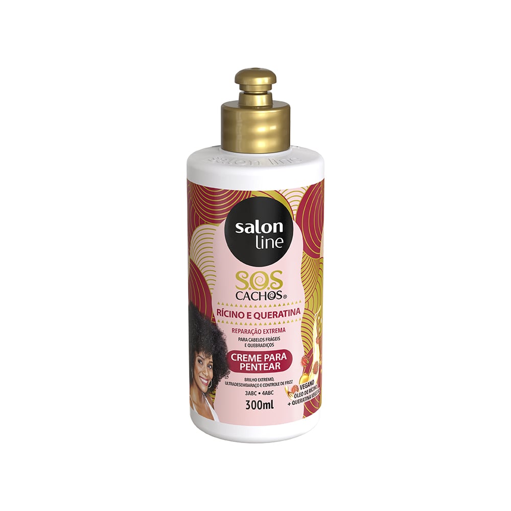 Creme para Pentear Salon Line SOS Rícino e Queratina 300ml