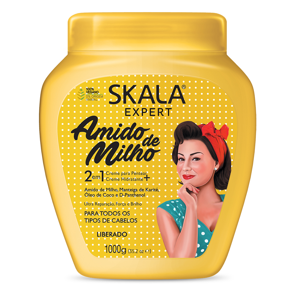 Creme de Tratamento Skala Expert Amido de Milho 2 em 1 1000g