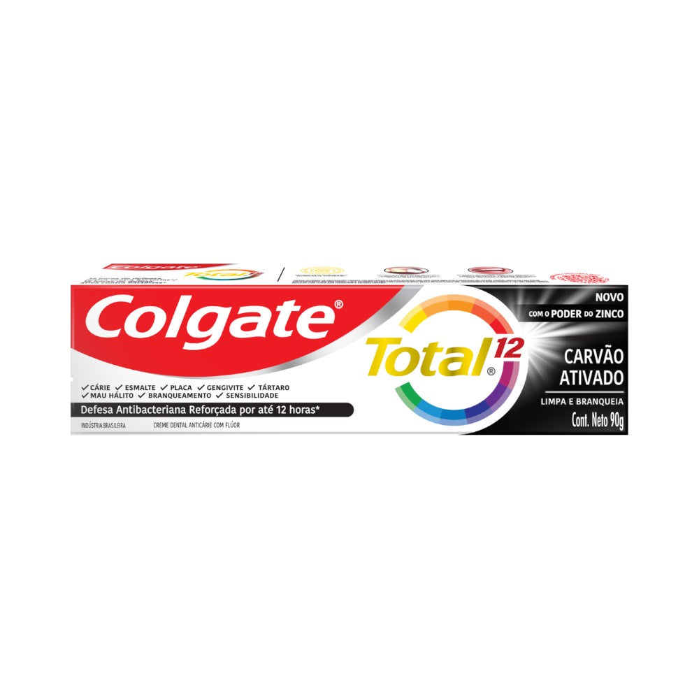 Creme Dental Colgate Total 12 Carvão Ativado 90g