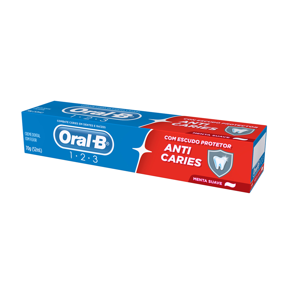 Creme Dental Oral-B 123 Anticáries 70g