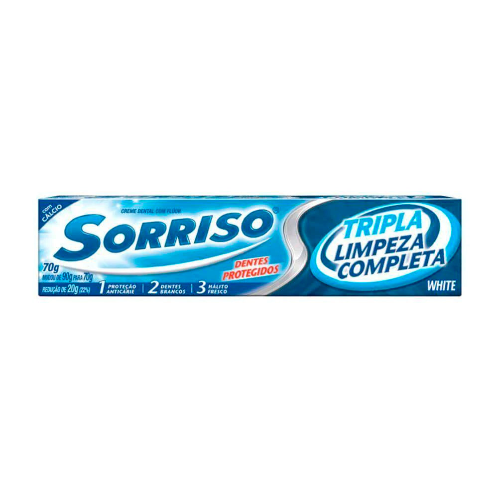 Creme Dental Sorriso Tripla Limpeza Completa 70g