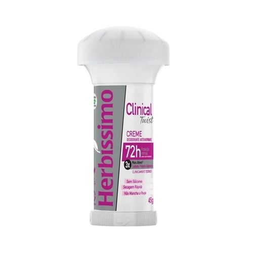 Creme Desodorante Antiperspirante Herbíssimo Stick Clinical 45g