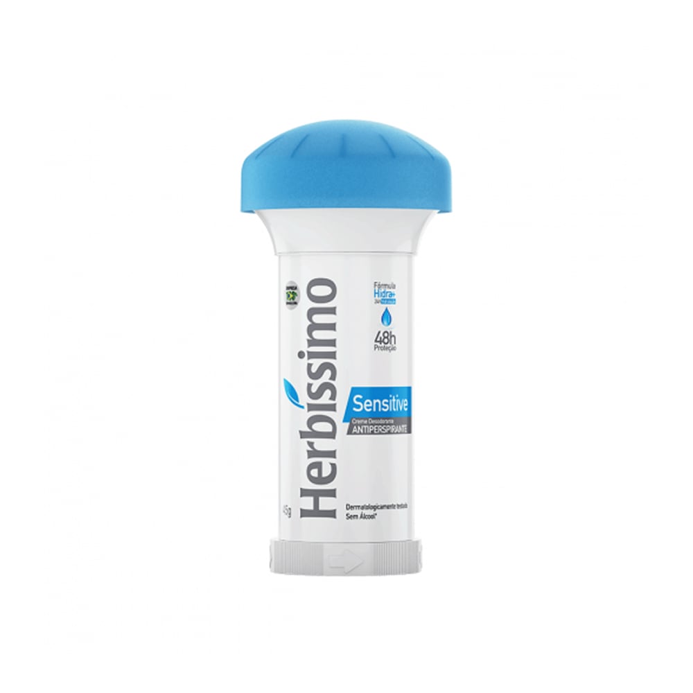 Creme Desodorante Antiperspirante Herbíssimo Stick Sensitive 45g