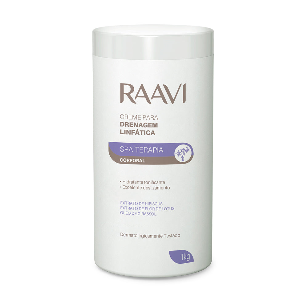 Creme para Drenagem Linfática Raavi Corporal Spa Terapia 1kg