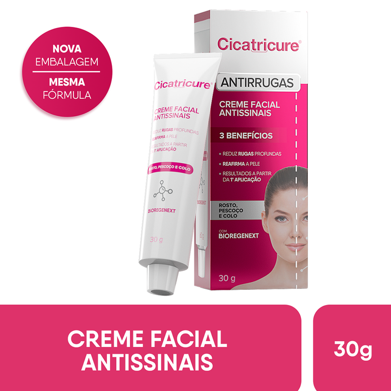 Creme Facial Cicatricure Antissinais 30g