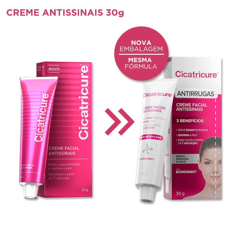 Creme Facial Cicatricure Antissinais 30g