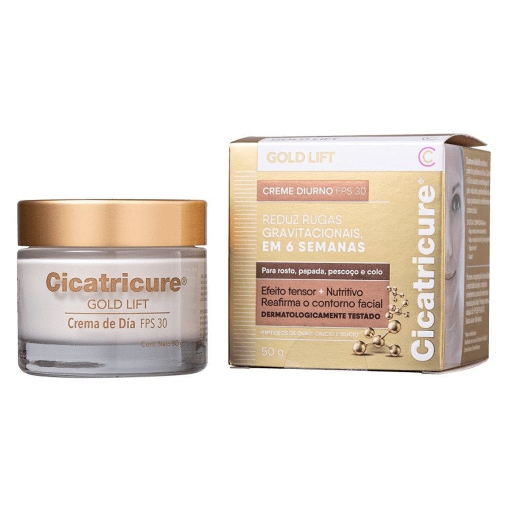 Creme Facial Cicatricure Gold Lift Diurno FPS 30 50g