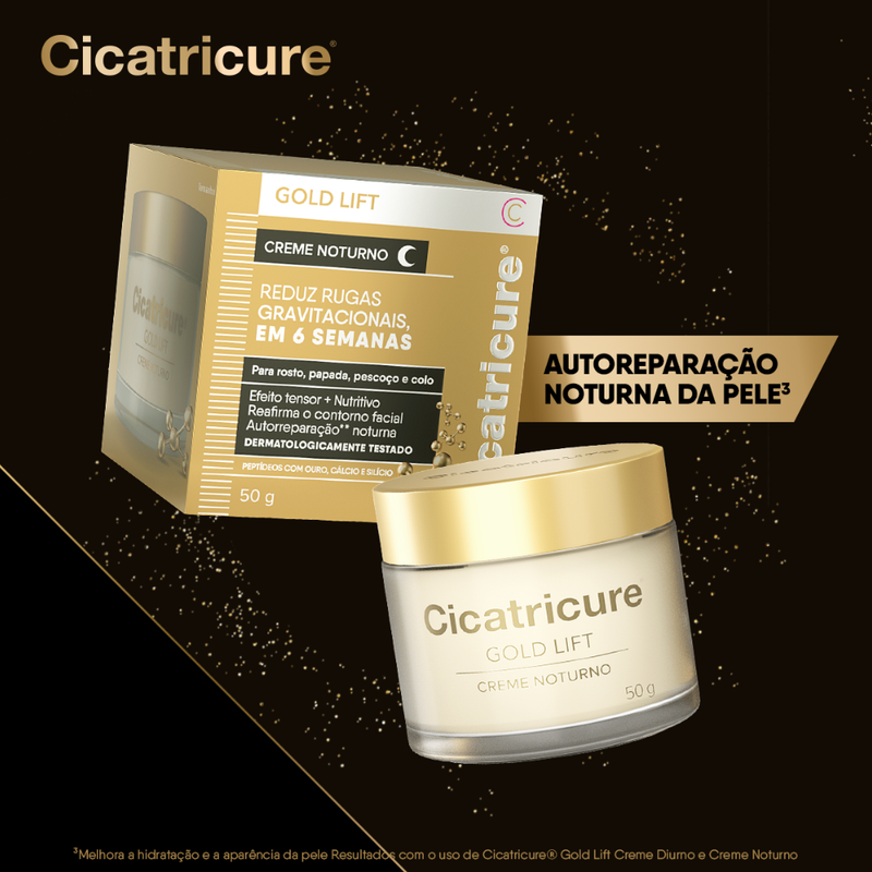 Creme Facial Cicatricure Gold Lift Noturno 50g