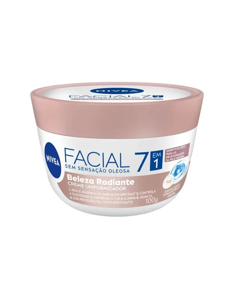 Creme Facial Nivea Uniformizador 7 em 1 Beleza Radiante 100g