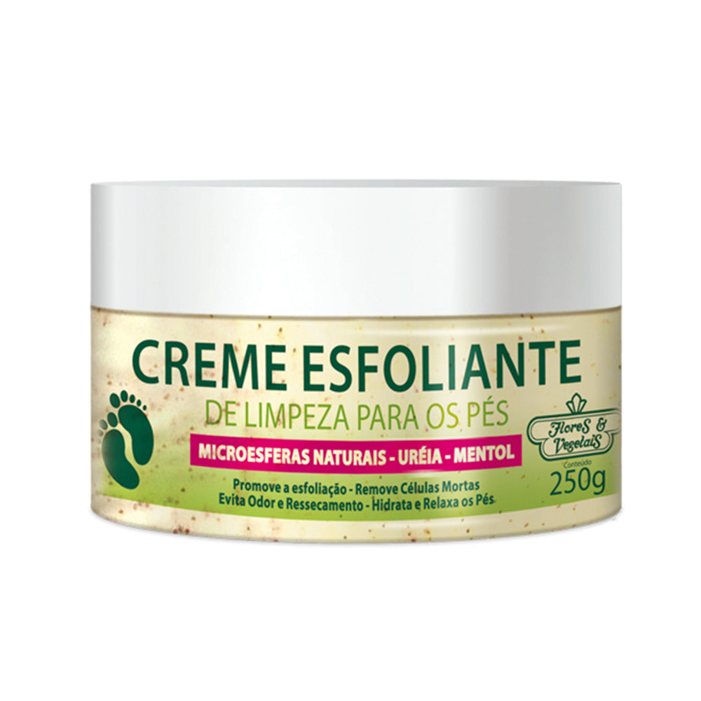 Creme Esfoliante para os Pés Flores & Vegetais Limpeza 250g