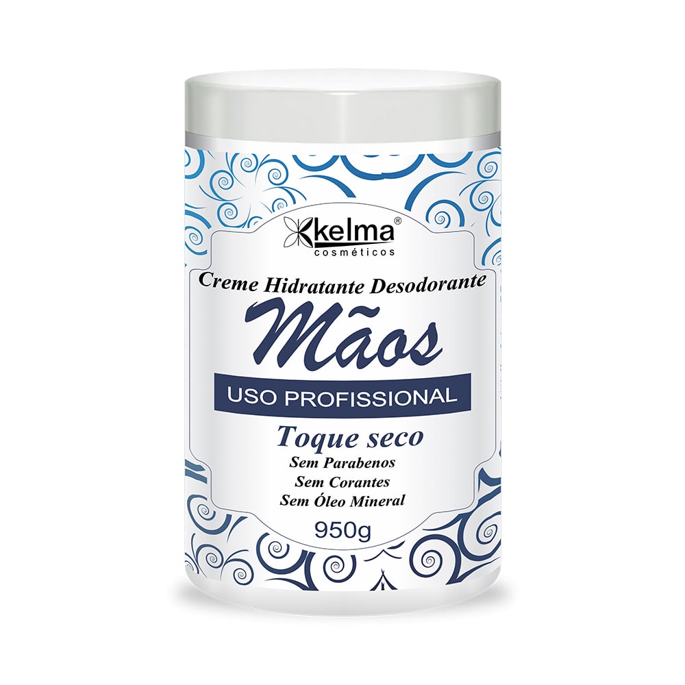 Creme Kelma Profissional Hidratante para Mãos Toque Seco 950g