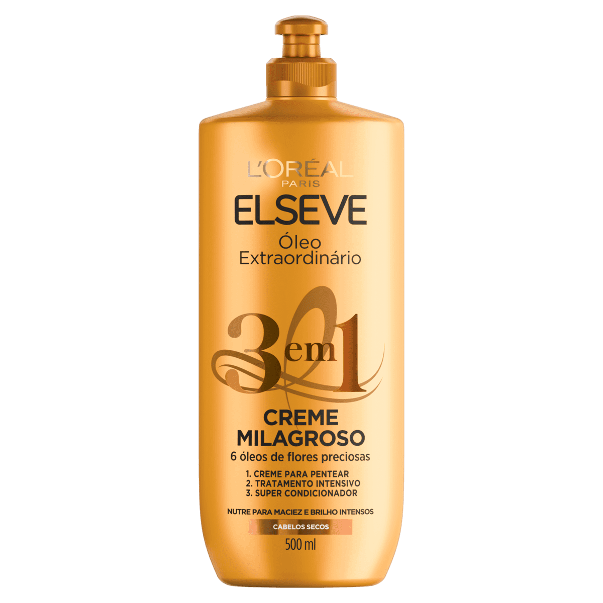 Creme Milagroso 3 em 1 L'Oréal Paris Elseve Óleo Extraordinário 500ml